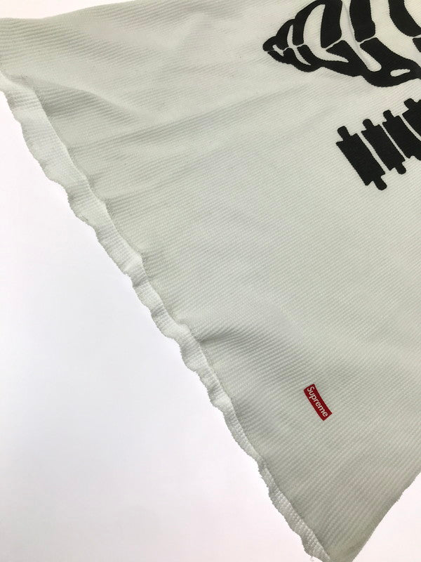 【中古品】【メンズ】 SUPREME シュプリーム × HANES ヘインズ BONES THERMAL CREW ボーン サーマル クルーネック Tシャツ トップス 149-260829-rt-57-tagh サイズ：L カラー：ホワイト 万代Net店