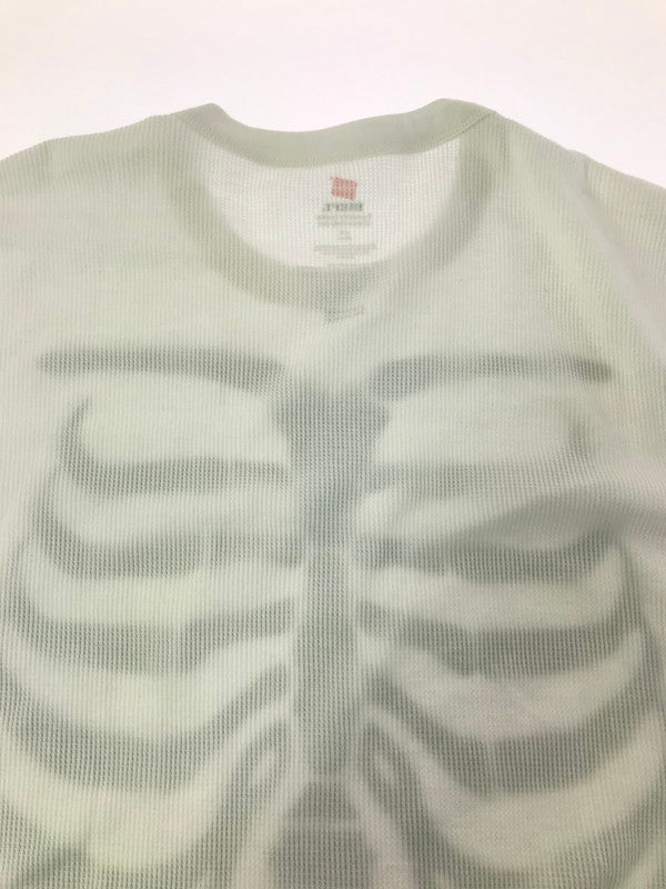 【中古品】【メンズ】 SUPREME シュプリーム × HANES ヘインズ BONES THERMAL CREW ボーン サーマル クルーネック Tシャツ トップス 149-260829-rt-57-tagh サイズ：L カラー：ホワイト 万代Net店