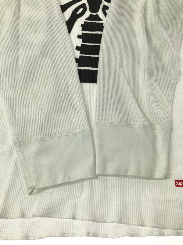 【中古品】【メンズ】 SUPREME シュプリーム × HANES ヘインズ BONES THERMAL CREW ボーン サーマル クルーネック Tシャツ トップス 149-260829-rt-57-tagh サイズ：L カラー：ホワイト 万代Net店