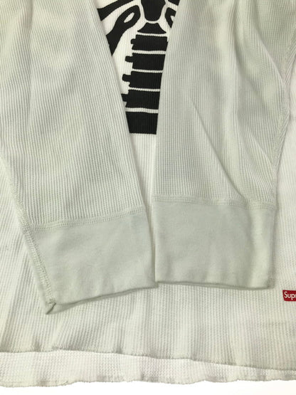 【中古品】【メンズ】 SUPREME シュプリーム × HANES ヘインズ BONES THERMAL CREW ボーン サーマル クルーネック Tシャツ トップス 149-260829-rt-57-tagh サイズ：L カラー：ホワイト 万代Net店