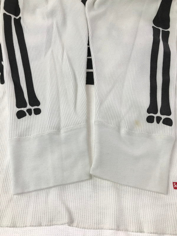 【中古品】【メンズ】 SUPREME シュプリーム × HANES ヘインズ BONES THERMAL CREW ボーン サーマル クルーネック Tシャツ トップス 149-260829-rt-57-tagh サイズ：L カラー：ホワイト 万代Net店