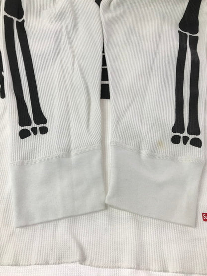 【中古品】【メンズ】 SUPREME シュプリーム × HANES ヘインズ BONES THERMAL CREW ボーン サーマル クルーネック Tシャツ トップス 149-260829-rt-57-tagh サイズ：L カラー：ホワイト 万代Net店
