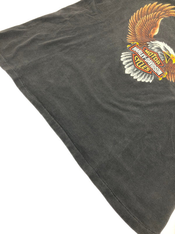 【中古品】【メンズ】 HARLEY-DAVIDSON ハレー ダビッドソン 90's EAGLE BAR SHIELD LOGO T-SHIRT USA製 イーグル バー シールド ロゴ Tシャツ 146-260823-rt-01-tagh サイズ：L カラー：ブラック 万代Net店