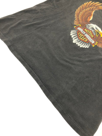 【中古品】【メンズ】 HARLEY-DAVIDSON ハレー ダビッドソン 90's EAGLE BAR SHIELD LOGO T-SHIRT USA製 イーグル バー シールド ロゴ Tシャツ 146-260823-rt-01-tagh サイズ：L カラー：ブラック 万代Net店