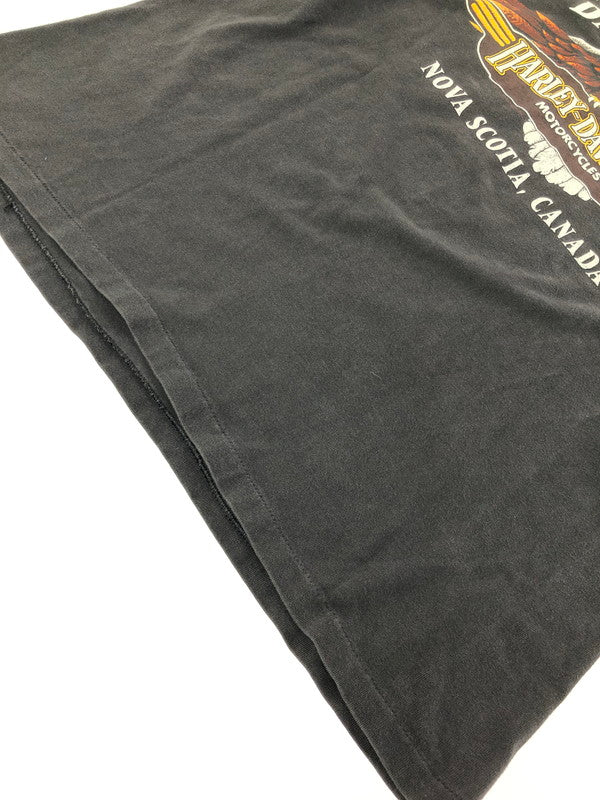 【中古品】【メンズ】 HARLEY-DAVIDSON ハレー ダビッドソン 90's EAGLE BAR SHIELD LOGO T-SHIRT USA製 イーグル バー シールド ロゴ Tシャツ 146-260823-rt-01-tagh サイズ：L カラー：ブラック 万代Net店
