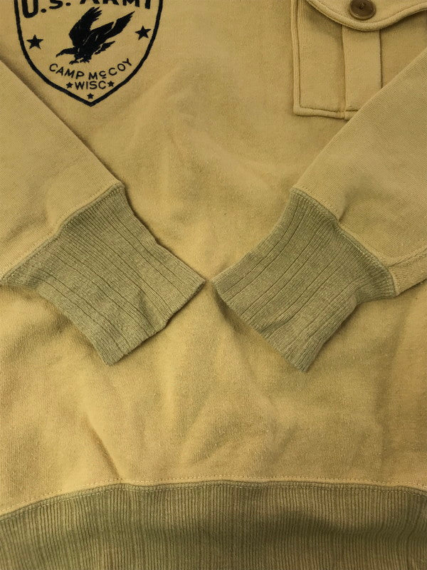 【現状渡し品】【メンズ】 WAREHOUSE ウエアハウス 21AW CAMP MCCOY MILITARY SWEAT 478CAM-21 LOT.478 ミリタリー スウェット トレーナー トップス 145-260825-rt-17-tagh サイズ：42 カラー：ベージュ 万代Net店