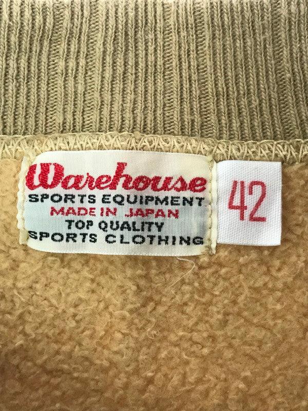 【現状渡し品】【メンズ】 WAREHOUSE ウエアハウス 21AW CAMP MCCOY MILITARY SWEAT 478CAM-21 LOT.478 ミリタリー スウェット トレーナー トップス 145-260825-rt-17-tagh サイズ：42 カラー：ベージュ 万代Net店