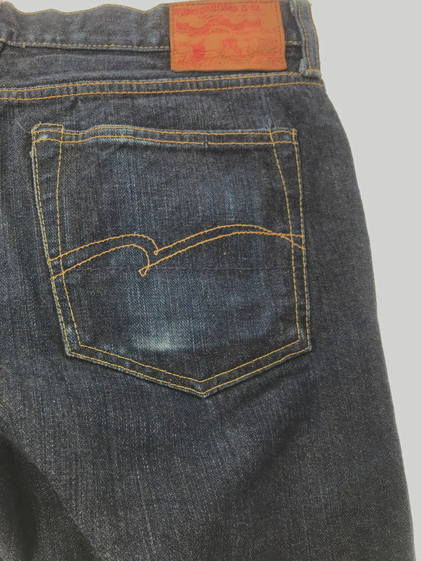【中古品】【メンズ】 STUDIO D'ARTISAN ステュディオ ダルチザン 14OZ TIGHT STRAIGHT DENIM PANTS 1473 左綾 14オンス タイト ストレート デニム パンツ 156-260829-rt-27-tagh サイズ：33 カラー：インディゴ 万代Net店