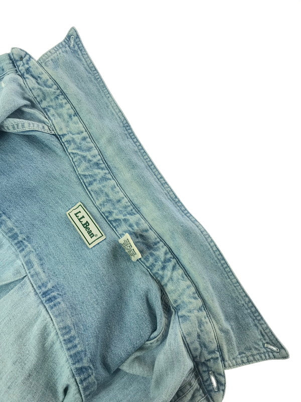 【中古品】【メンズ】 L.L.BEAN エルエルビーン 90's L/S DENIM SHIRT カナダ製 90年代 ロングスリーブ デニム シャツ 長袖シャツ トップス 146-260917-rt-33-tagh サイズ：L カラー：ライトインディゴ 万代Net店