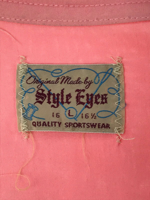 【現状渡し品】【メンズ】 STYLE EYES スタイル アイズ SADDLE STITCH RAYON SHIRT PINK サドル ステッチ レーヨン シャツ 145-260826-rt-21-tagh サイズ：L カラー：ピンク 万代Net店
