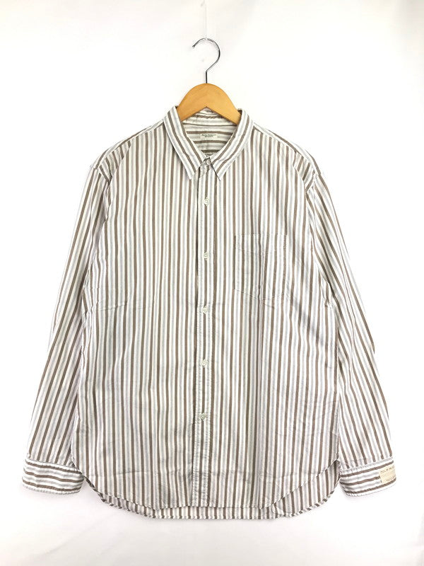 【中古品】【メンズ】 PHIGVEL MAKERS&CO フィグベル STRIPE L/S SHIRT PMAG-LS01 ストライプ ロングスリーブ シャツ 長袖シャツ トップス 140-260829-rt-03-tagh サイズ：4 カラー：ホワイト/ブラウン 万代Net店