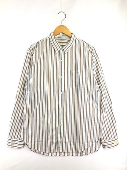 【中古品】【メンズ】 PHIGVEL MAKERS&CO フィグベル STRIPE L/S SHIRT PMAG-LS01 ストライプ ロングスリーブ シャツ 長袖シャツ トップス 140-260829-rt-03-tagh サイズ：4 カラー：ホワイト/ブラウン 万代Net店