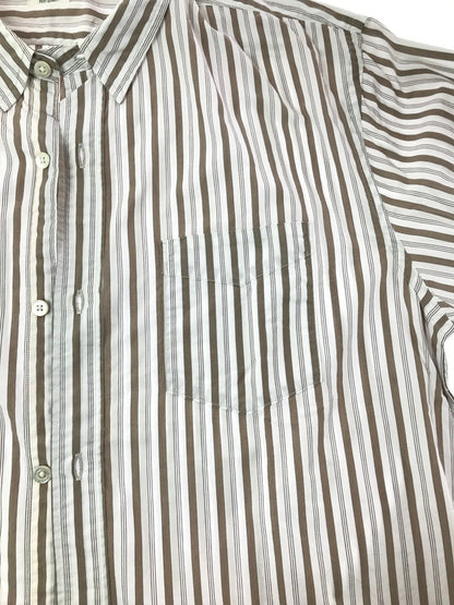 【中古品】【メンズ】 PHIGVEL MAKERS&CO フィグベル STRIPE L/S SHIRT PMAG-LS01 ストライプ ロングスリーブ シャツ 長袖シャツ トップス 140-260829-rt-03-tagh サイズ：4 カラー：ホワイト/ブラウン 万代Net店
