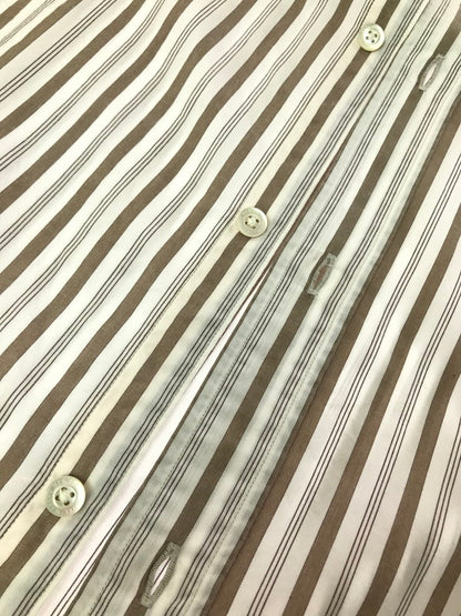 【中古品】【メンズ】 PHIGVEL MAKERS&CO フィグベル STRIPE L/S SHIRT PMAG-LS01 ストライプ ロングスリーブ シャツ 長袖シャツ トップス 140-260829-rt-03-tagh サイズ：4 カラー：ホワイト/ブラウン 万代Net店