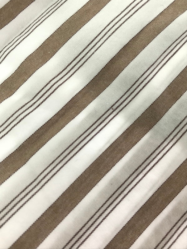 【中古品】【メンズ】 PHIGVEL MAKERS&CO フィグベル STRIPE L/S SHIRT PMAG-LS01 ストライプ ロングスリーブ シャツ 長袖シャツ トップス 140-260829-rt-03-tagh サイズ：4 カラー：ホワイト/ブラウン 万代Net店
