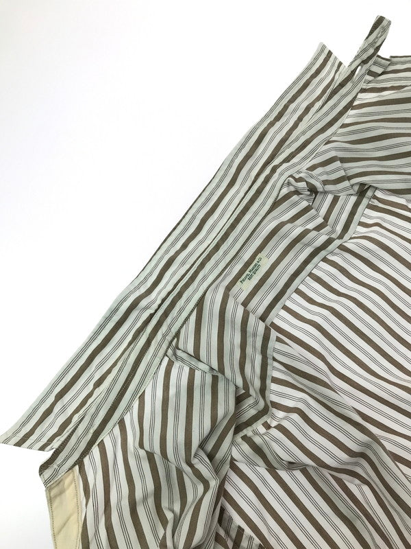 【中古品】【メンズ】 PHIGVEL MAKERS&CO フィグベル STRIPE L/S SHIRT PMAG-LS01 ストライプ ロングスリーブ シャツ 長袖シャツ トップス 140-260829-rt-03-tagh サイズ：4 カラー：ホワイト/ブラウン 万代Net店