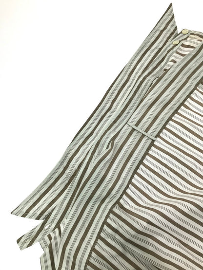 【中古品】【メンズ】 PHIGVEL MAKERS&CO フィグベル STRIPE L/S SHIRT PMAG-LS01 ストライプ ロングスリーブ シャツ 長袖シャツ トップス 140-260829-rt-03-tagh サイズ：4 カラー：ホワイト/ブラウン 万代Net店