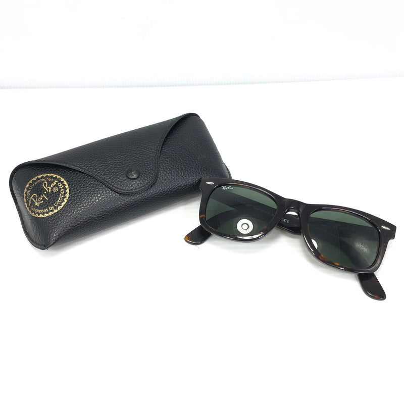 【現状渡し品】【メンズ】 RAY-BAN レイバン ORIGINAL WAYFARER CLASSIC RB2140F 902 52-22 オリジナル ウェイファーラー クラシック サングラス アイウェア 203-260912-rt-18-tagh サイズ：50ロ22 カラー：ブラック/グリーン 万代Net店