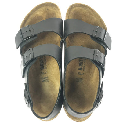 【中古品】【メンズ】 BIRKENSTOCK ビルケンシュトック MILANO BLACK BROWN 0034791 ミラノ 靴 165-260906-rt-40-tagh サイズ：42 カラー：ブラック/ブラウン 万代Net店