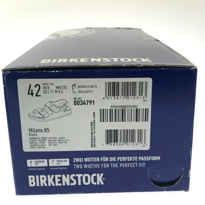 【中古品】【メンズ】 BIRKENSTOCK ビルケンシュトック MILANO BLACK BROWN 0034791 ミラノ 靴 165-260906-rt-40-tagh サイズ：42 カラー：ブラック/ブラウン 万代Net店