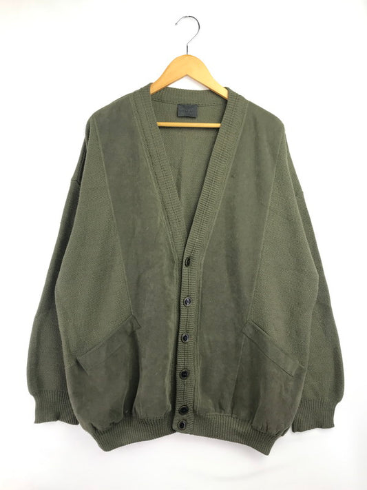 【現状渡し品】【メンズ】 KARLEN MILITARY-STYLE カールン ミリタリー スタイル WOOL KNIT CARDIGAN ウール ニット カーディガン トップス 146-260825-rt-20-tagh サイズ：60 カラー：カーキ 万代Net店