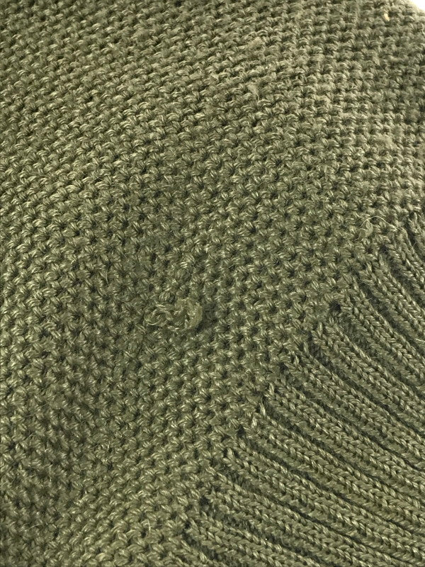 【現状渡し品】【メンズ】 KARLEN MILITARY-STYLE カールン ミリタリー スタイル WOOL KNIT CARDIGAN ウール ニット カーディガン トップス 146-260825-rt-20-tagh サイズ：60 カラー：カーキ 万代Net店