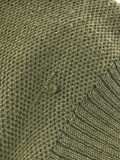 【現状渡し品】【メンズ】 KARLEN MILITARY-STYLE カールン ミリタリー スタイル WOOL KNIT CARDIGAN ウール ニット カーディガン トップス 146-260825-rt-20-tagh サイズ：60 カラー：カーキ 万代Net店