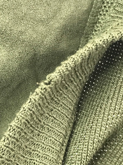【現状渡し品】【メンズ】 KARLEN MILITARY-STYLE カールン ミリタリー スタイル WOOL KNIT CARDIGAN ウール ニット カーディガン トップス 146-260825-rt-20-tagh サイズ：60 カラー：カーキ 万代Net店