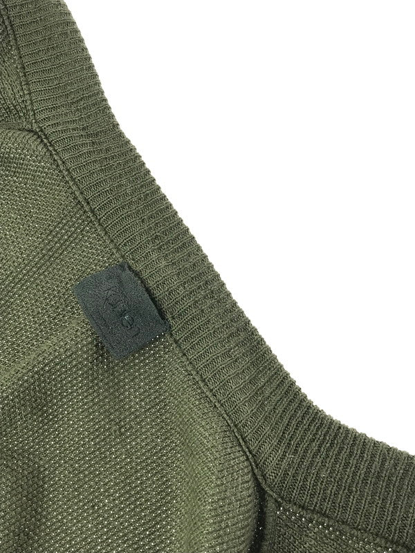 【現状渡し品】【メンズ】 KARLEN MILITARY-STYLE カールン ミリタリー スタイル WOOL KNIT CARDIGAN ウール ニット カーディガン トップス 146-260825-rt-20-tagh サイズ：60 カラー：カーキ 万代Net店