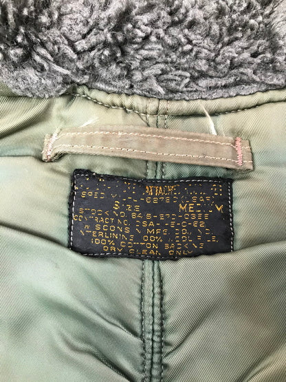 【現状渡し品】【メンズ】 US ARMY アメリカ軍 60'S N-3B FLIGHT JACKET 60年代 フライトジャケット アウター 146-260902-na-30-tagh サイズ：M カラー：カーキ 万代Net店