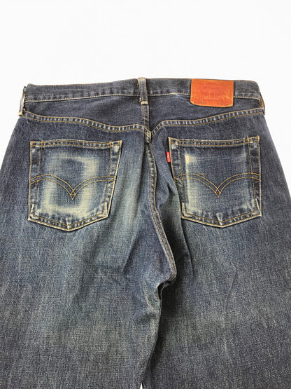 【現状渡し品】【メンズ】 LEVI'S リーバイス BIG E DENIM PANTS JB099 07 98 刻印J09 ビッグ E デニム パンツ ボトムス 157-260829-rt-46-tagh サイズ：W34 L36 カラー：インディゴ 万代Net店