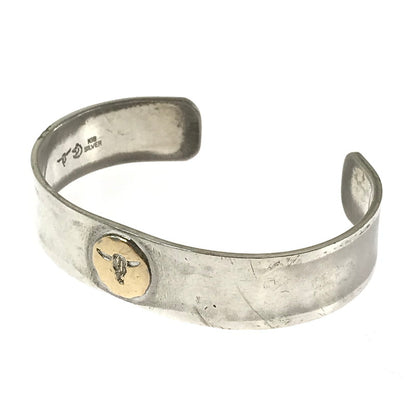 【中古品】【メンズ】 TADY&KING タディーアンドキング K18 SILVER LONGHORN シルバー ロングホーン 平打ちバングル アクセサリー 191-260827-ki-01-tagh カラー：シルバー/ゴールド 万代Net店