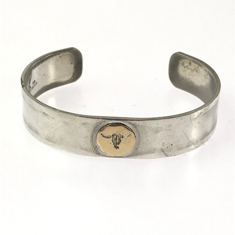 【中古品】【メンズ】 TADY&KING タディーアンドキング K18 SILVER LONGHORN シルバー ロングホーン 平打ちバングル アクセサリー 191-260827-ki-01-tagh カラー：シルバー/ゴールド 万代Net店