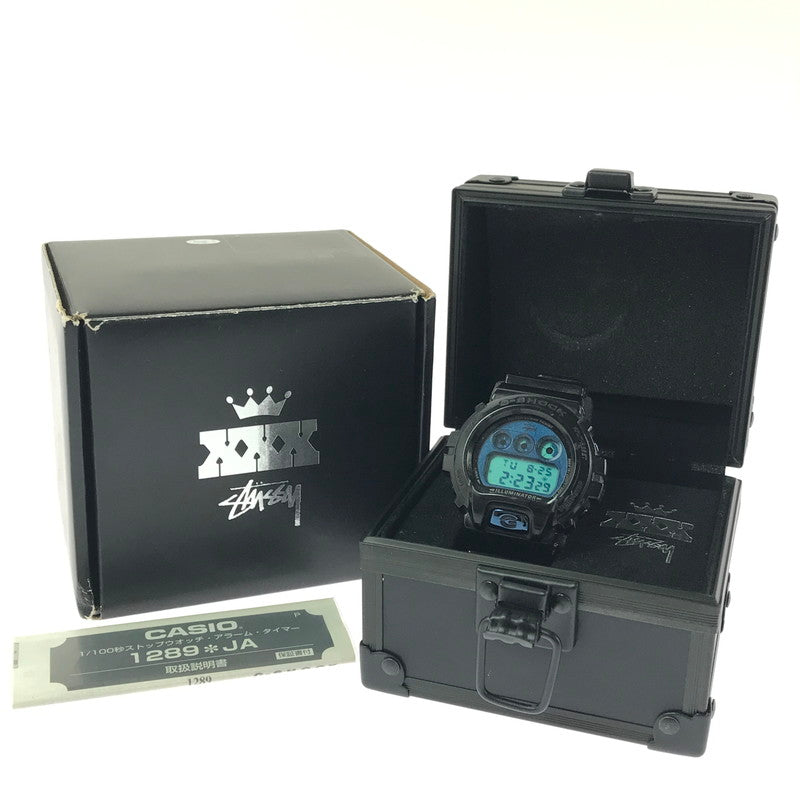 【中古品】【メンズ】 G-SHOCK×STUSSY ジーショック×ステューシー 30週年記念コラボモデル DW-6900ST デジタル クォーツ 腕時計 196-260827-ki-03-tagh カラー：ブラック 万代Net店