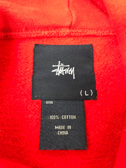 【中古品】【メンズ】 OLD STUSSY オールド ステューシー 90's HOODIE RED 中国製 紺タグ 90年代 フーディー パーカー トップス 142-260823-rt-18-tagh サイズ：L カラー：レッド 万代Net店