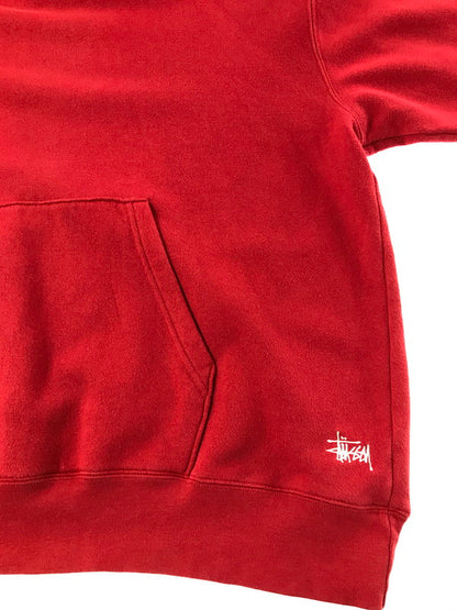 【中古品】【メンズ】 OLD STUSSY オールド ステューシー 90's HOODIE RED 中国製 紺タグ 90年代 フーディー パーカー トップス 142-260823-rt-18-tagh サイズ：L カラー：レッド 万代Net店