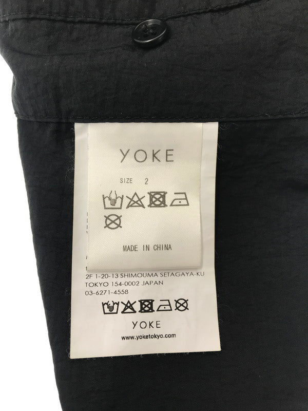 【中古品】【メンズ】 YOKE ヨーク 25SS NYLON 3PLEATED WIDE-LEG EASY TROUSERS YK25SS0922P 3プリーツ ワイドレッグ イージー トラウザーズ 151-260829-rt-29-tagh サイズ：2 カラー：ブラック 万代Net店