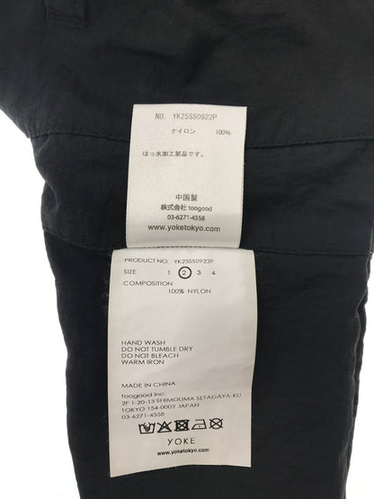 【中古品】【メンズ】 YOKE ヨーク 25SS NYLON 3PLEATED WIDE-LEG EASY TROUSERS YK25SS0922P 3プリーツ ワイドレッグ イージー トラウザーズ 151-260829-rt-29-tagh サイズ：2 カラー：ブラック 万代Net店
