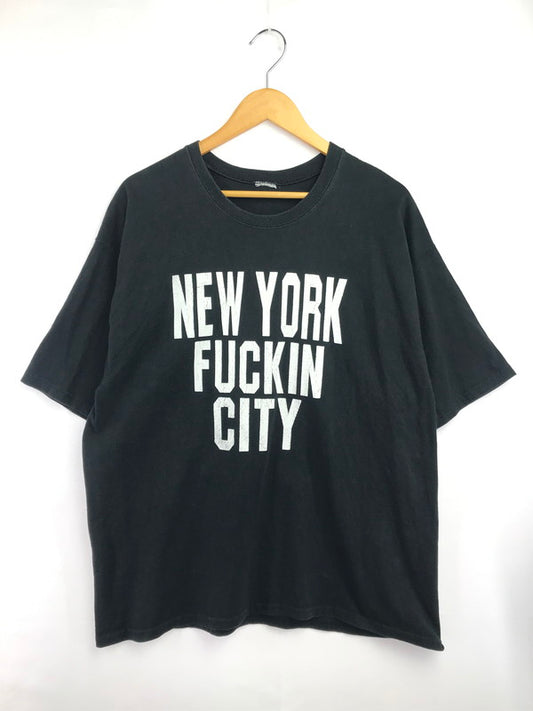 【現状渡し品】【メンズ】 VINTAGE ヴィンテージ 00's NEW YORK FUCKIN CITY T-SHIRT BLACK ショートスリーブ Tシャツ トップス 146-260825-rt-16-tagh サイズ：不明 下記参照 カラー：ブラック 万代Net店