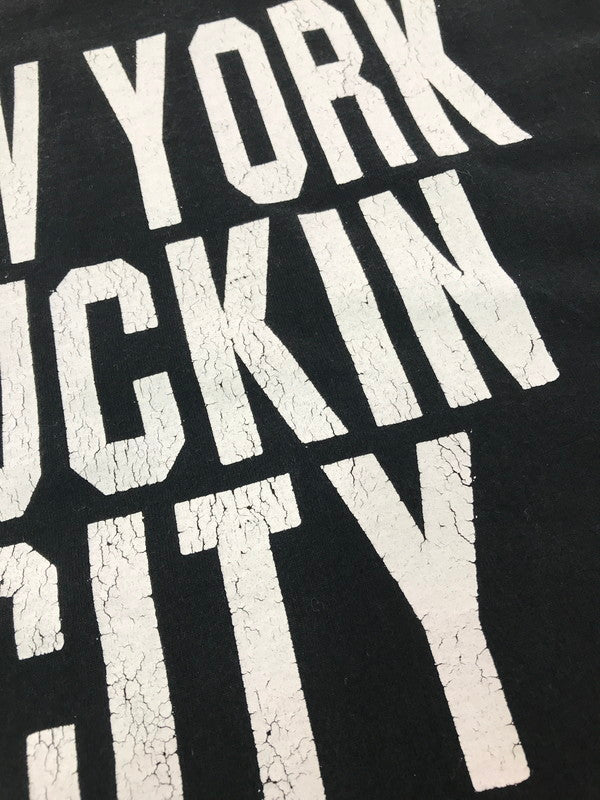 【現状渡し品】【メンズ】 VINTAGE ヴィンテージ 00's NEW YORK FUCKIN CITY T-SHIRT BLACK ショートスリーブ Tシャツ トップス 146-260825-rt-16-tagh サイズ：不明 下記参照 カラー：ブラック 万代Net店