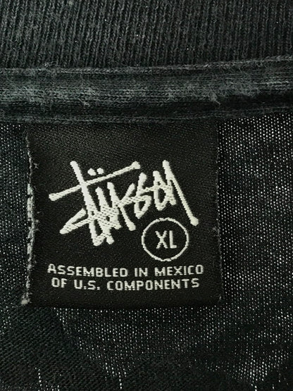 【中古品】【メンズ】 STUSSY ステューシー × GALLERY がルフィ 1950 MESSAGE PRINT T-SHIRT メッセージ プリント Tシャツ トップス 142-260825-rt-11-tagh サイズ：XL カラー：ブラック 万代Net店