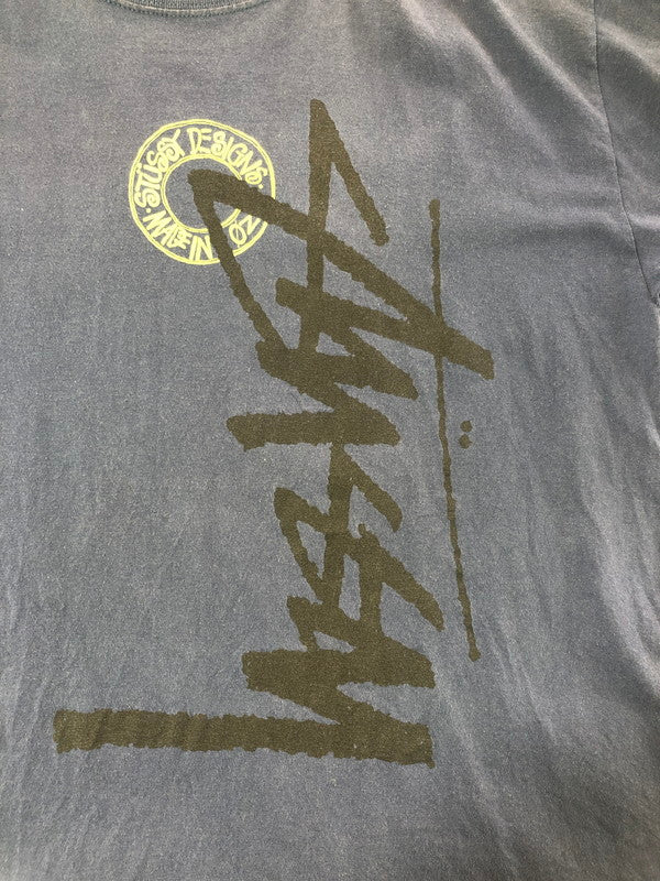 【中古品】【メンズ】 OLD STUSSY オールドステューシー 80's～90's STOCK LOGO T-SHIRT 黒タグ FRESH GEAR表記 オーストラリア製 ストック ロゴ Tシャツ トップス 142-260823-rt-07-tagh サイズ：L カラー：ネイビー 万代Net店