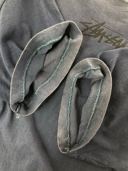 【中古品】【メンズ】 OLD STUSSY オールドステューシー 80's～90's STOCK LOGO T-SHIRT 黒タグ FRESH GEAR表記 オーストラリア製 ストック ロゴ Tシャツ トップス 142-260823-rt-07-tagh サイズ：L カラー：ネイビー 万代Net店