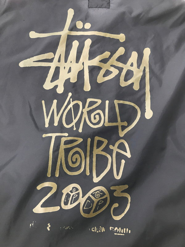 【現状渡し品】【メンズ】 OLD STUSSY オールド ステューシー 00's WORLD TRIBE 2003 STAFF COACH JACKET 紺タグ コーチ ジャケット ライトアウター 142-260826-rt-16-tagh サイズ：L カラー：ブラック 万代Net店