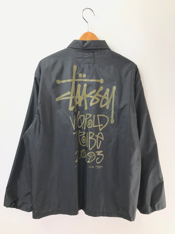 【現状渡し品】【メンズ】 OLD STUSSY オールド ステューシー 00's WORLD TRIBE 2003 STAFF COACH JACKET 紺タグ コーチ ジャケット ライトアウター 142-260826-rt-16-tagh サイズ：L カラー：ブラック 万代Net店