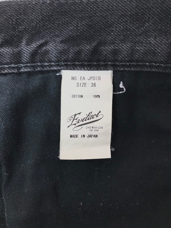 【中古品】【メンズ】 EVILACT イーヴルアクト BLACK DENIM PANTS EA-JP01B ブラック デニム パンツ ジーンズ ボトムス 156-260829-rt-43-tagh サイズ：36 カラー：ブラック 万代Net店
