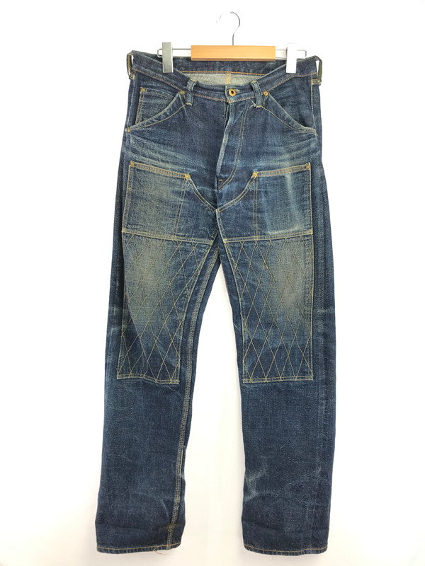 【現状渡し品】【メンズ】 TROPHY CLOTHING トロフィー クロージング W KNEE STANDARD DIRT DENIM PANTS 1605 ダブルニー スタンダード デニム パンツ 156-260829-rt-44-tagh サイズ：32 カラー：インディゴ 万代Net店