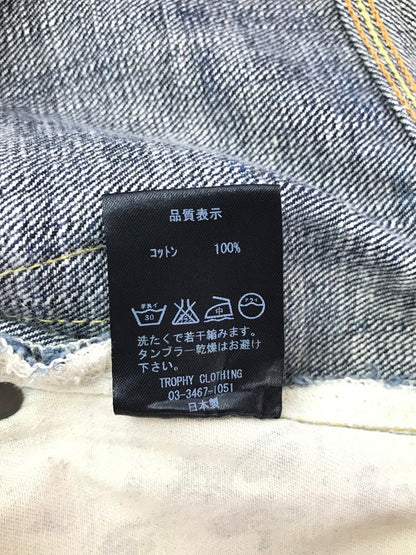 【現状渡し品】【メンズ】 TROPHY CLOTHING トロフィー クロージング W KNEE STANDARD DIRT DENIM PANTS 1605 ダブルニー スタンダード デニム パンツ 156-260829-rt-44-tagh サイズ：32 カラー：インディゴ 万代Net店