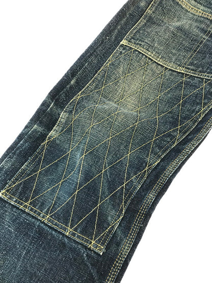 【現状渡し品】【メンズ】 TROPHY CLOTHING トロフィー クロージング W KNEE STANDARD DIRT DENIM PANTS 1605 ダブルニー スタンダード デニム パンツ 156-260829-rt-44-tagh サイズ：32 カラー：インディゴ 万代Net店
