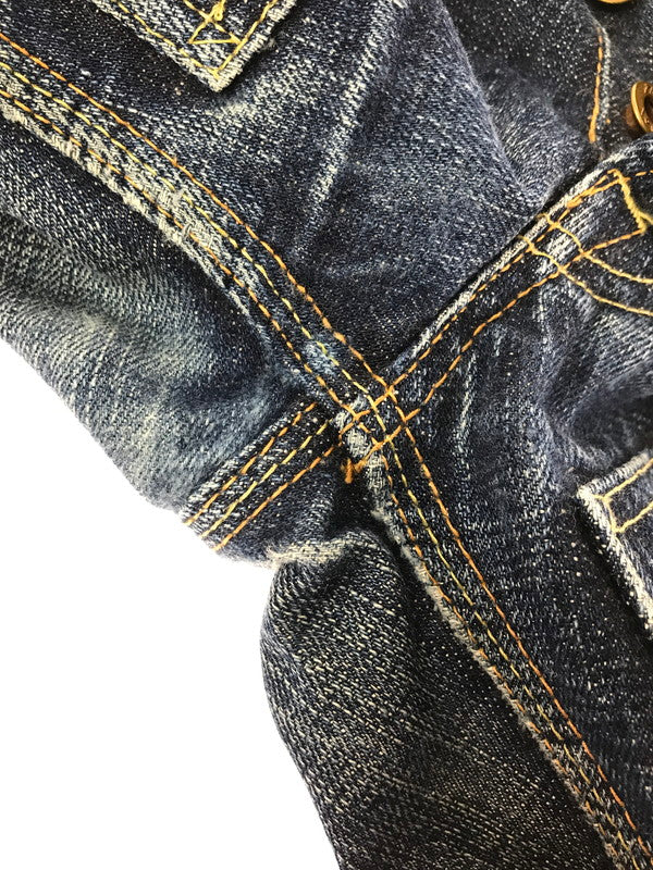 【現状渡し品】【メンズ】 TROPHY CLOTHING トロフィー クロージング W KNEE STANDARD DIRT DENIM PANTS 1605 ダブルニー スタンダード デニム パンツ 156-260829-rt-44-tagh サイズ：32 カラー：インディゴ 万代Net店